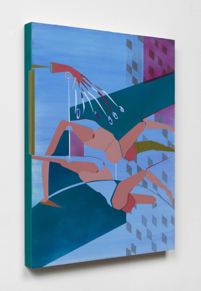 Maryam Hoseini, Secrets Between Her and Her Shadow 3, 2019, Acrylic, ink, and pencil on wood panel, 61 x 45.75 cm&nbsp;