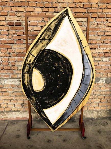 Ana Mazzei, Olho, 2019, Wood (peroba mica) and acrulic paint on plywood