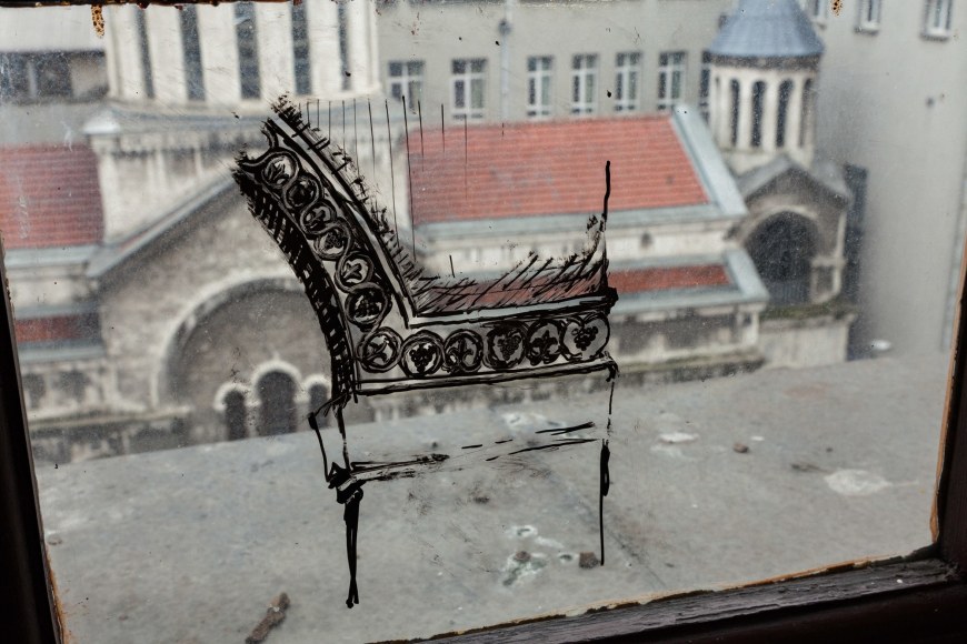 Michael Rakowitz,&nbsp;The Flesh Is Yours, The Bones Are Ours, 2015, Installation view at&nbsp;Galata Greek Primary School, 14th Istanbul Biennial, Turkey, 2015