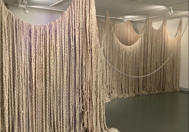 Afra Al Dhaheri, Ebb and Flow, 2021, Installation view at Sharjah Museum, Islamic Arts Festival, Sharjah, UAE