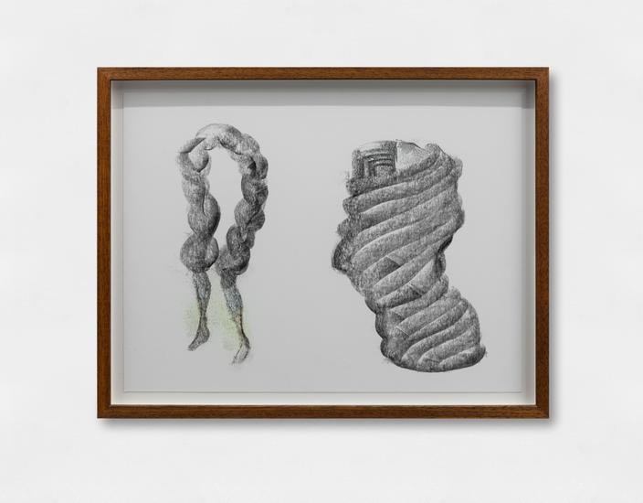 Hera B&uuml;y&uuml;ktaşcıyan, Geodetic Threads Vol. I (detail), 2019, Print, graphite, color pencil on paper