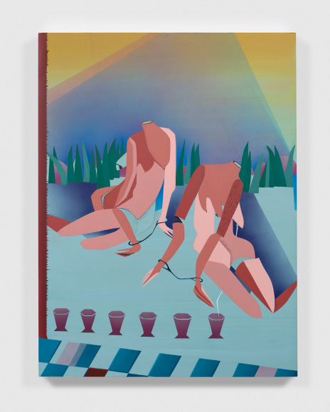 Maryam Hoseini,&nbsp;Ghost Watcher 1, 2020, Acrylic, ink and pencil on wood panel