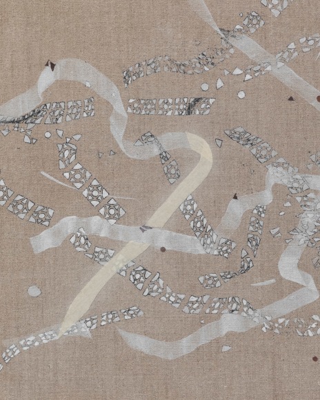 Asma Belhamar, Studies for reassessing motion 4 (detail), 2023