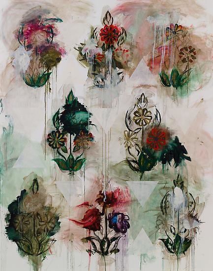 Kamrooz Aram, Palimpsest (for Beirut), 2011, Oil on canvas, 213 x 168 cm