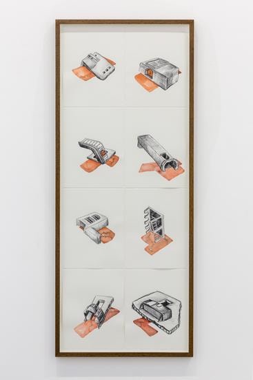 Hera Büyüktaşçıyan, The Discovery of 36 Wells, 2016, Pencil and watercolor on paper, 27 x 35 cm (each)