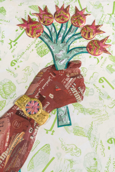 Michael Rakowitz, The invisible enemy should not exist (Northwest Palace of Kalhu, Room S, Panel S-d-2) (detail), 2022