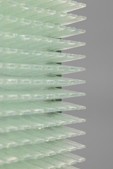 Nazgol Ansarinia, Prism pane No. 2.1 (detail), from the series Instruments of Viewing and Obscurity, 2025