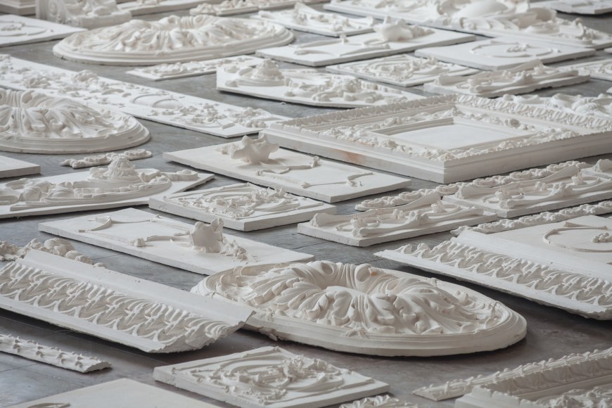 Michael Rakowitz,&nbsp;The Flesh Is Yours, The Bones Are Ours, 2015, Installation view at&nbsp;Galata Greek Primary School, 14th Istanbul Biennial, Turkey, 2015