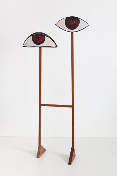 Ana Mazzei, Big Eyes, 2020, Painted wood (Peroba Mica and Plywood)
