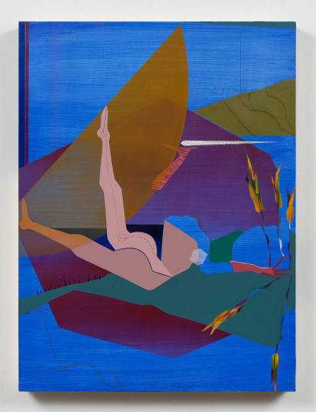 Maryam Hoseini,&nbsp;Secrets Between Her and Her Shadow 5, 2019, Acrylic, ink, and pencil on wood panel, 61 x 45.75 cm