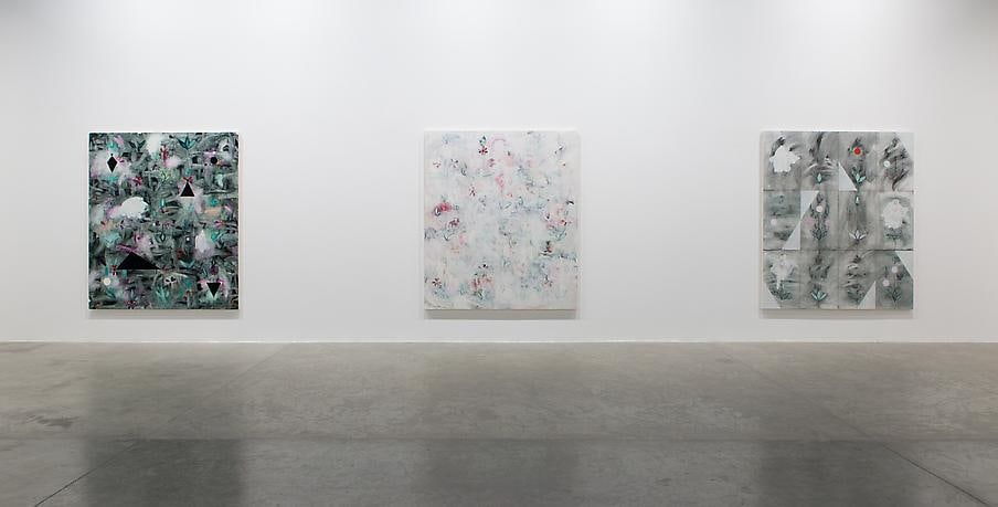 Palimpsest: Unstable Paintings for Anxious Interiors, Installation view at Green Art Gallery, Dubai, 2014