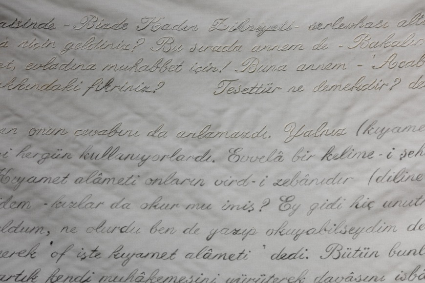 Hale Tenger, In Memory of Nedime Sara , (Other times, other manners) (detail), 1995