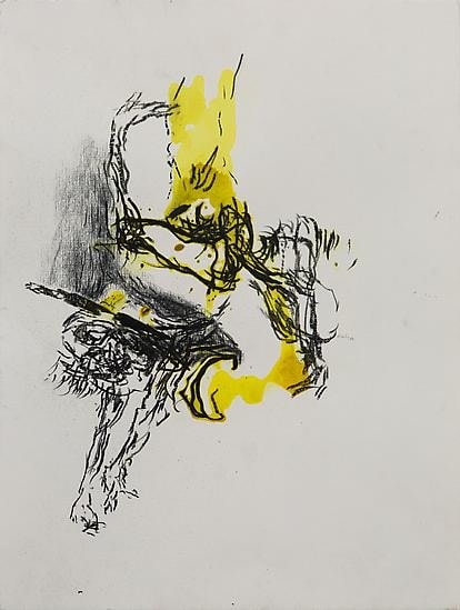 Shawki Youssef, Variation 4, 2013, Mixed media on paper, 48 x 36 cm