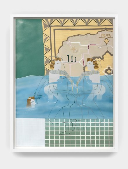 Maryam Hoseini, Water Will Never Lie to You (Horizon #8), 2016, Acrylic, ink and pencil on paper, 71&nbsp;x 56 cm