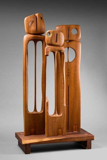 Chaouki Choukini, Tournesols A, 2014, Acajou/Mahogany, 141 x 76 x 38 cm