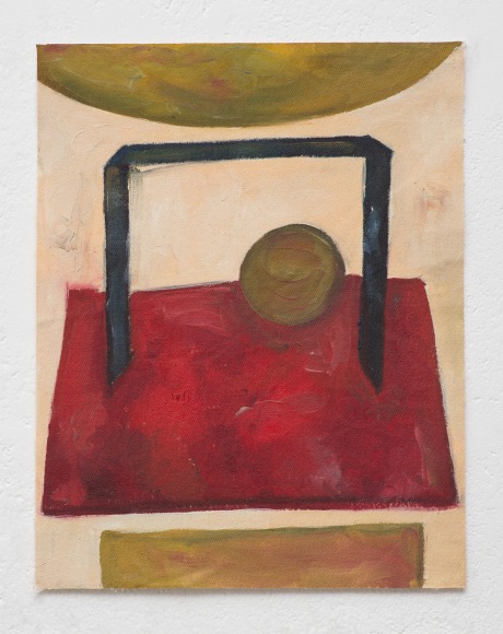 Ana Mazzei, Stage: black arc, 2023-2024, Oil and pastel on canvas, 43.9 x 34.4 cm