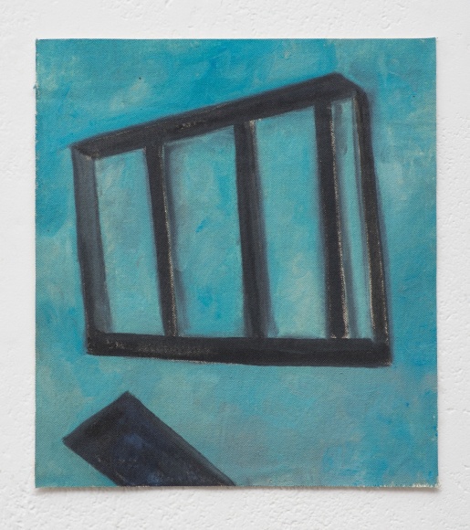 Ana Mazzei, Joker: grid, 2023-2024, Oil and pastel on canvas, 34.2 x 31.1 cm