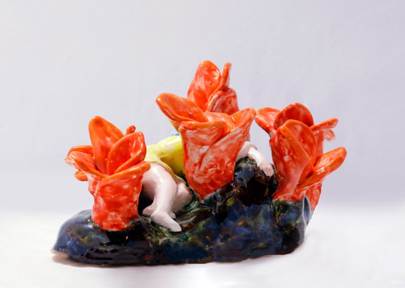 Dorsa Asadi, Awakening after thunder (Elle), 2019, Ceramics, 30 x 25 x 20 cm