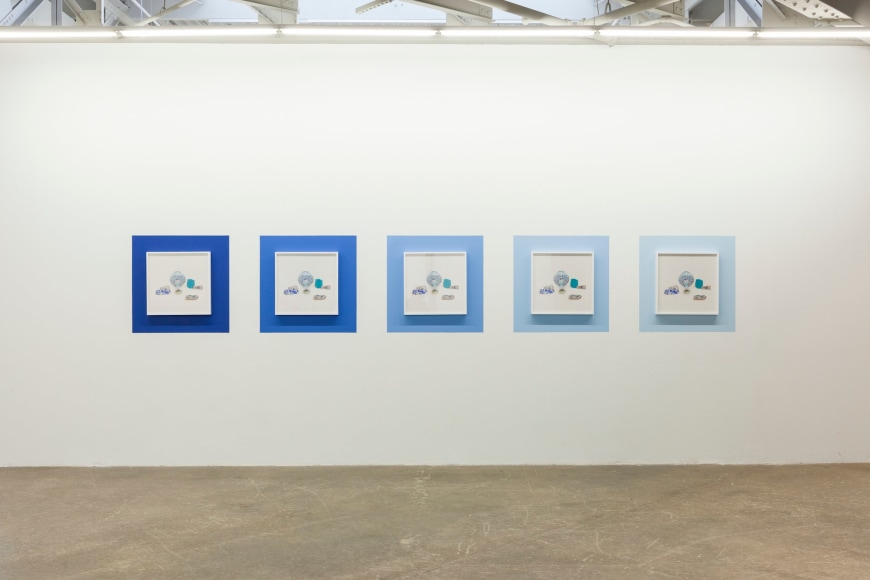 Kamrooz Aram, Ancient Blue Ornament: Still Life with Bottle, 2016