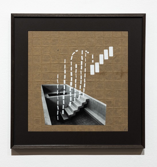 Hera B&uuml;y&uuml;ktaşciyan, Intervals for the Unreplaceable (4). Collage serie, 2022, Collage with archival print and paper cut outs on cast paper, 31 x 31 cm