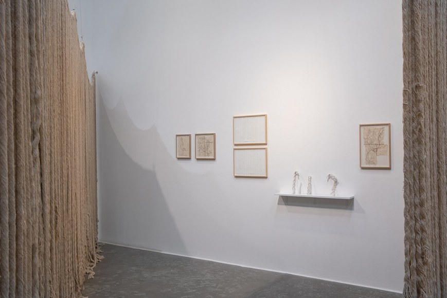 Split Ends,&nbsp;Afra Al Dhaheri, Installation view at Green Art Gallery, Dubai, 2021