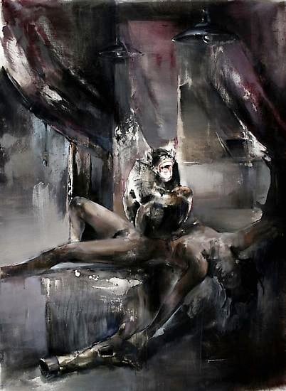 Zsolt Bodoni, Nightmare, 2011, acrylic and oil on canvas, 195 x 140 cm