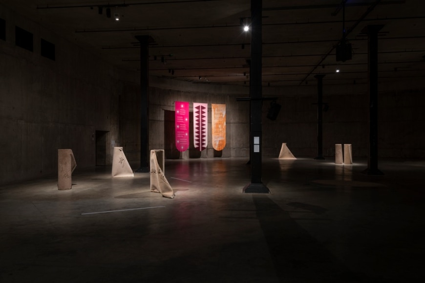Hera Büyüktasçiyan,&nbsp;Reveries of an Underground Forest, 2019, Installation view at Enmeshed, the East Tank, Tate Modern, 2022