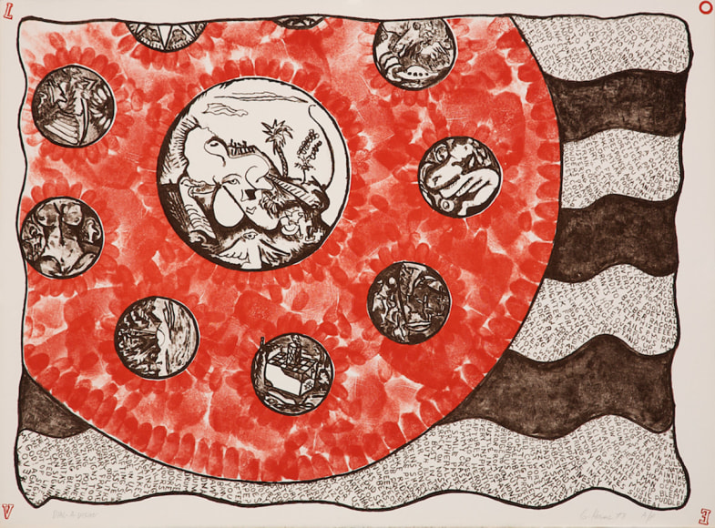 George Herms Dial-A-Vision, 1973 Lithograph