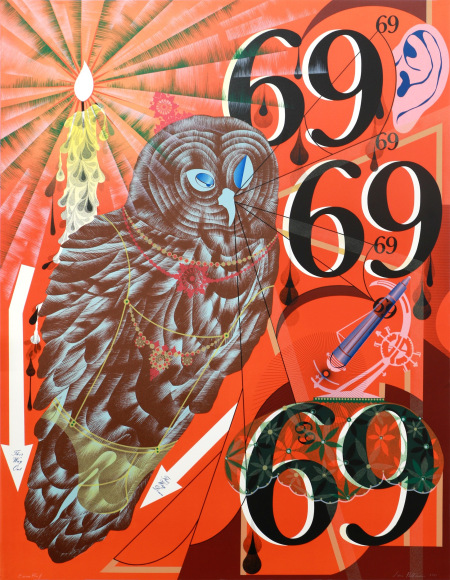 Lari Pittman Existential and Needy, 1991 Lithograph, ed. 40