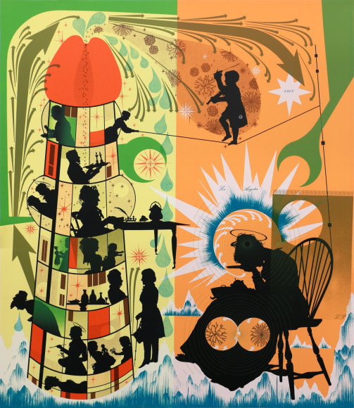 Lari Pittman This Desire, beloved and despised, continues regardless, 1989 Lithograph, silkscreen, ed. 45