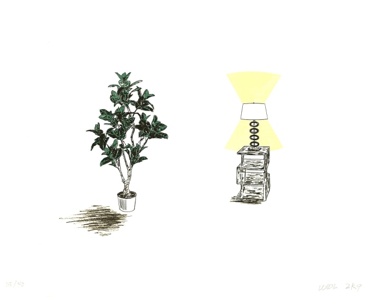 William Leavitt Installation Kit (Lamp), 2009 Lithograph, ed. 40 19 x 23 3/4 in.