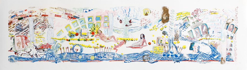 Charles Garabedian, RIV, 1992, Lithograph, ed. 40, 17 x 60 in.