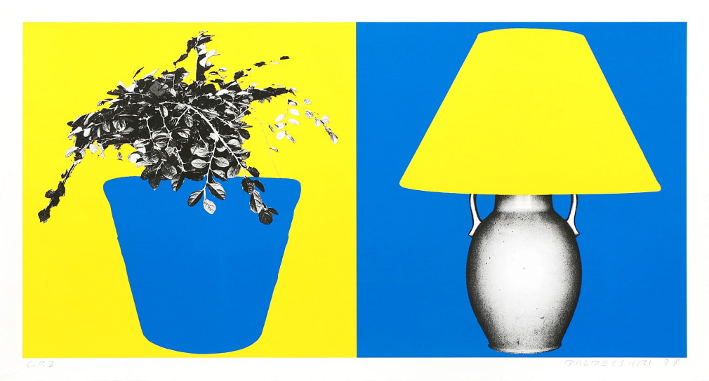 John Baldessari Plant and Lamp (B+Y; Y+B), 1998 Lithograph