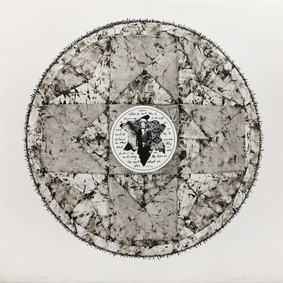 Llyn Foulkes In Memory of F.G. Hough no. 3, 1974 Lithograph, hand-painted appliqu&eacute;