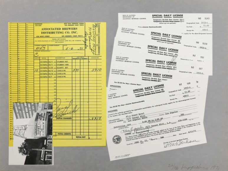 Allen Ruppersberg Al's Grand Hotel, 1971 Lithograph, ed. 100