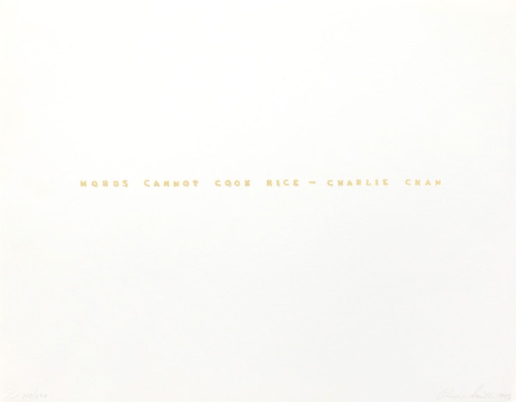 Alexis Smith &ldquo;Words Cannot Cook Rice,&rdquo; 1975 Lithograph, ed. 250