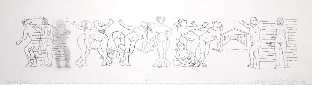 Charles Garabedian, RIV, 1992, Lithograph, ed. 40, 11 &frac12; x 42 &frac14; in.