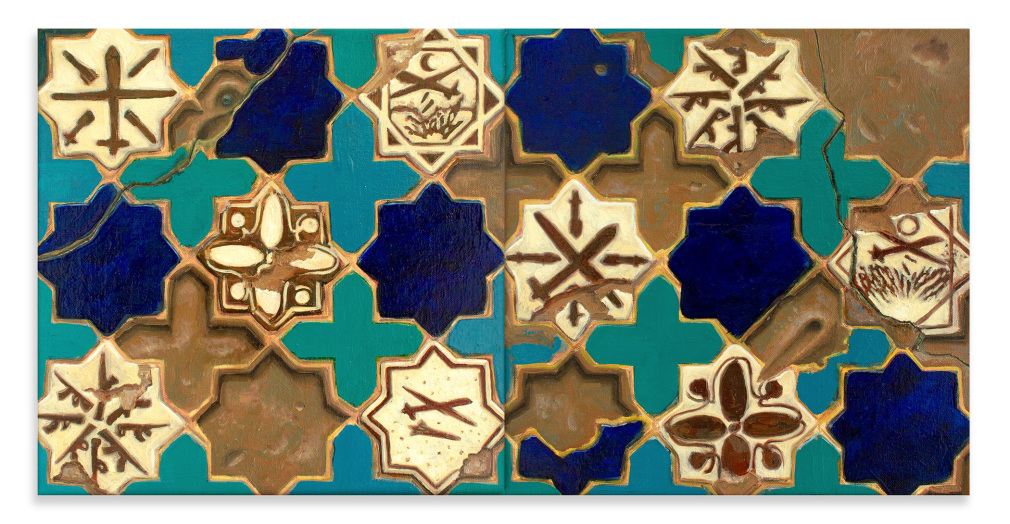 JAMES RAZKO Tile Composition With Drones, 2023