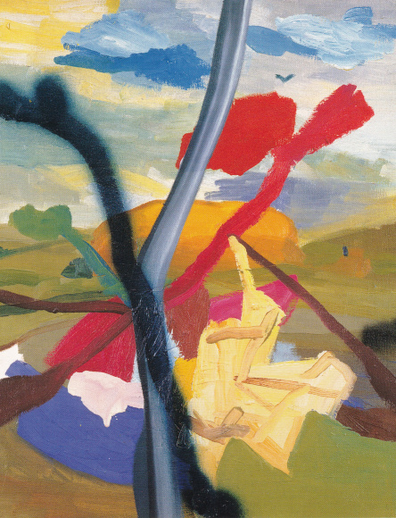 LES ROGERS  There, 2000  Oil on canvas  20h x 16w x 3/4d in