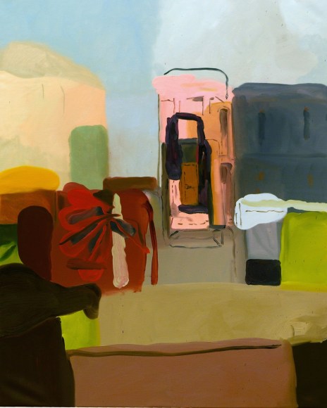 Piazza Study, 2008  Oil on canvas  60h x 54w x 1d in  LR2008005  Collection Italy