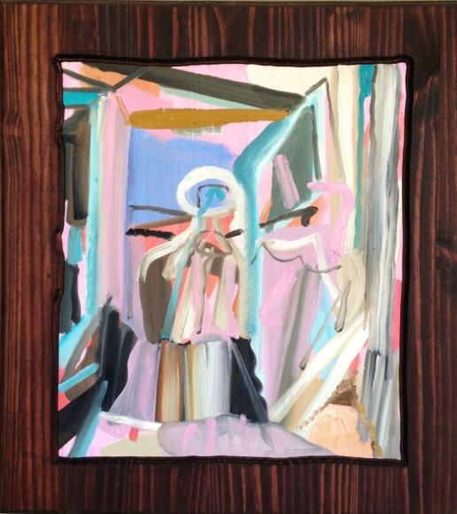 LES ROGERS  Mother and Child, 2012  Oil and Stain on Wood