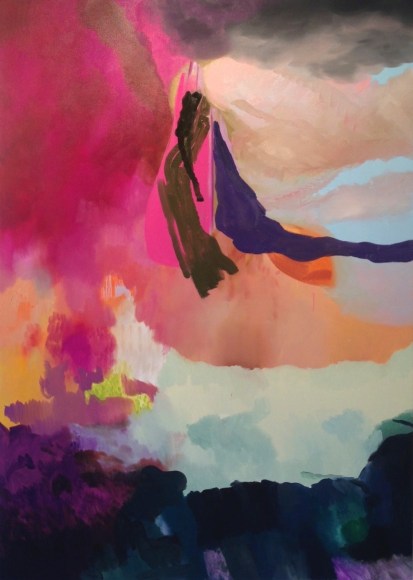 LES ROGERS  Never Been Apart, 2014  Oil on canvas  84h x 66w x 1 1/2d in  Collection Susan and Michael Hort