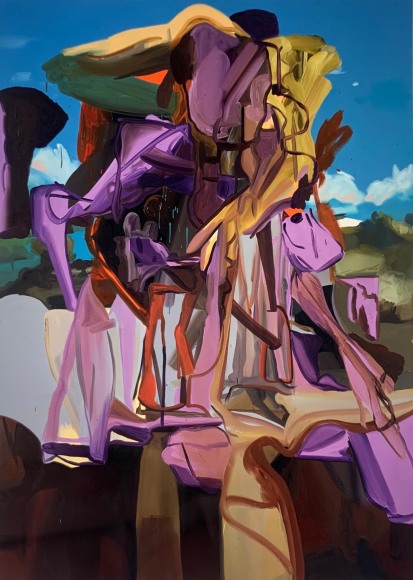 LES ROGERS  The Desperate Man, 2004  Oil on canvas  84h x 60w x 1 1/4d in