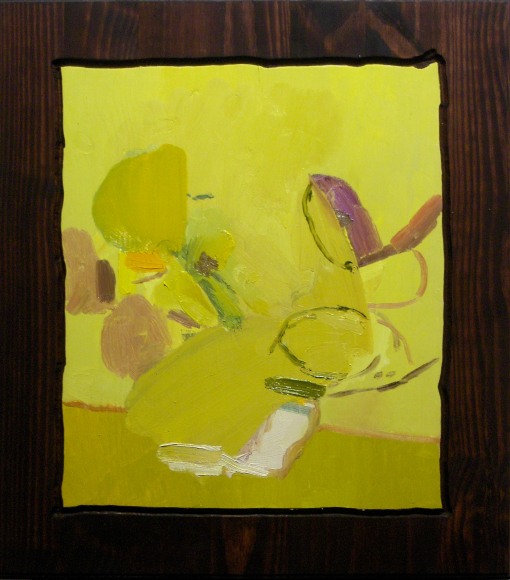 October 18th, 2011, 2011  Oil and Stain on Wood  26h x 24w x 1d in  Collection Susan and Michael Hort