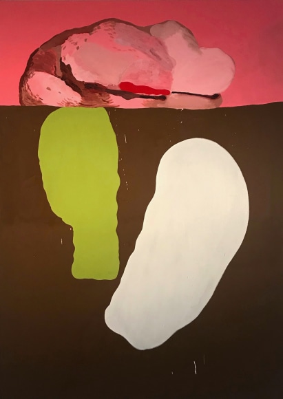 LES ROGERS  Guards, 2018  Oil on canvas  84h x 60w x 1 1/4d in