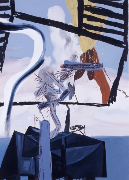 LES ROGERS  Seem To Find, 2004  Oil on canvas  84h x 60w x 1 1/4d in