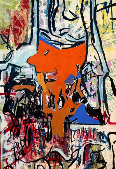 LES ROGERS  Factotum, 1996  Enamel and acrylic on birch plywood  69h x 48w x 1/2d in