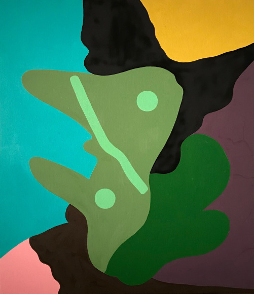 LES ROGERS  Spell, 2018  Oil on canvas  46h x 40w x 1d in