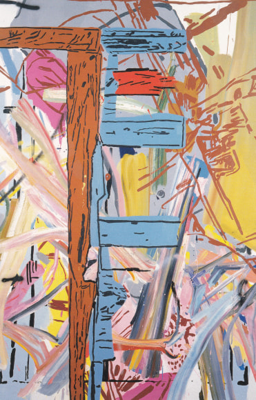 LES ROGERS  Their Rooms, 2000  Oil, enamel and acrylic on canvas  84h x 54w x 1d in