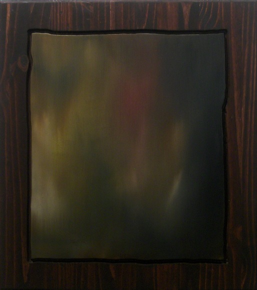 LES ROGERS  October 31st, 2011, 2011  Oil and Stain on Wood  26h x 24w x 1d in  Collection Susan and Michael Hort